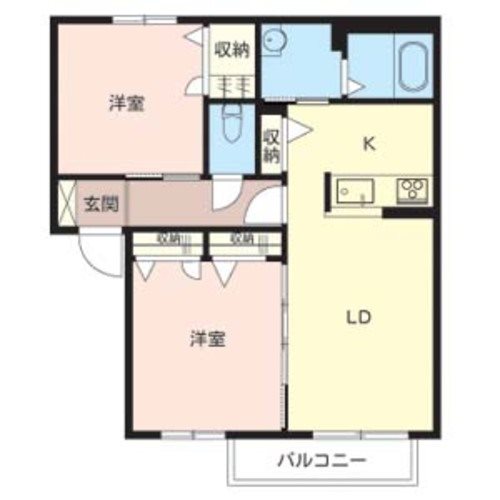 シャーメゾンロージーＡ 間取り図