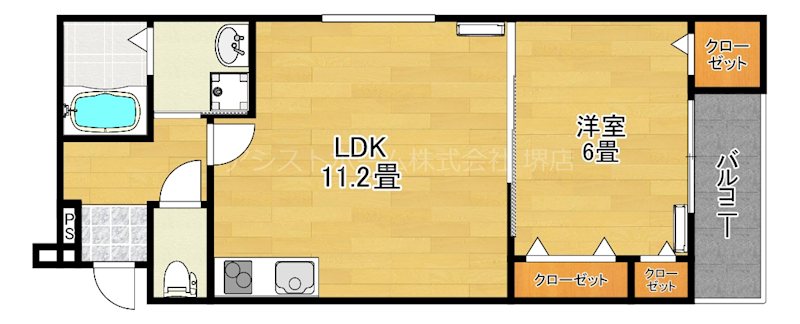 フジパレス諏訪ノ森Ⅵ番館 間取り