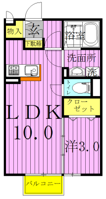 セピアパレス 102号室 間取り
