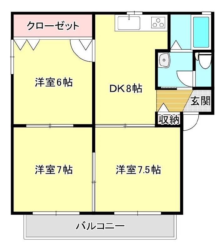 ディアージュ B101号室 間取り