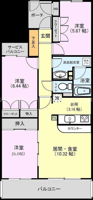 ブライティ広沢 間取り図