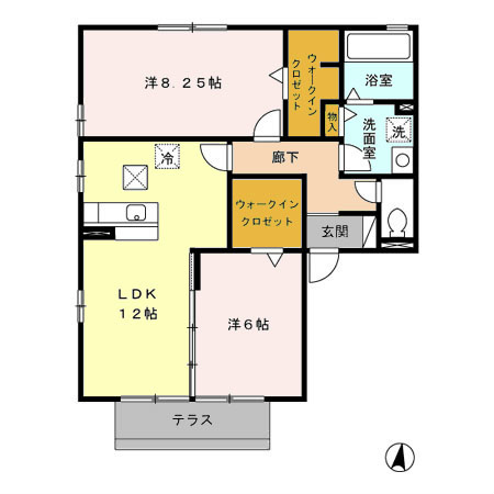 アルモニア　Ｂ 間取り図