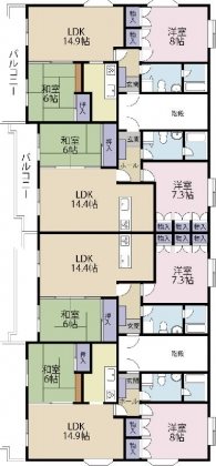 ハートヒルズ浜松 間取り図