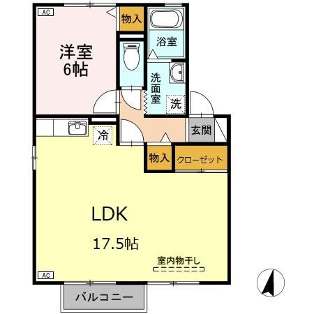 ラファール 202号室 間取り