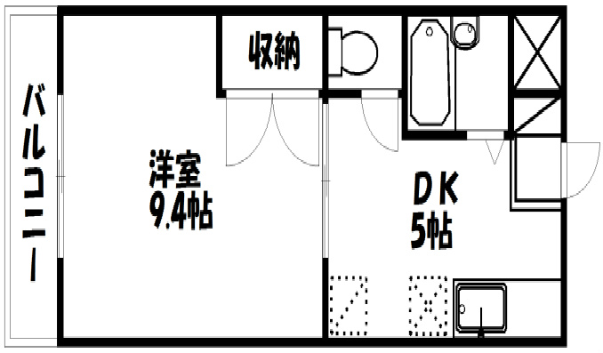 メゾンdeダイエー 202号室 間取り