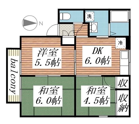 プリシェール 101号室 間取り
