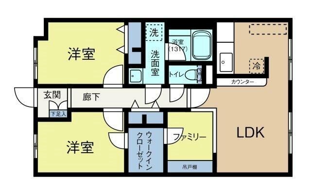 長屋マンション 205号室 間取り