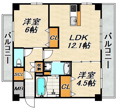 リアライズ神戸WEST 間取り図