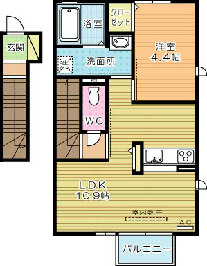 トレス横代館 間取り図