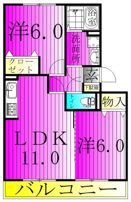 ラフォーレ上ノ台Ｃ 103号室 間取り