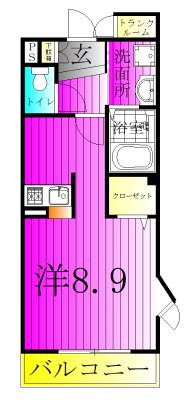 グランヒルズ 301号室 間取り