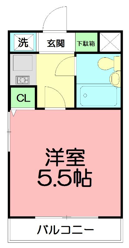 クリオ本郷台壱番館 206号室 間取り