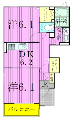 アニメートけやきⅢ 103号室 間取り