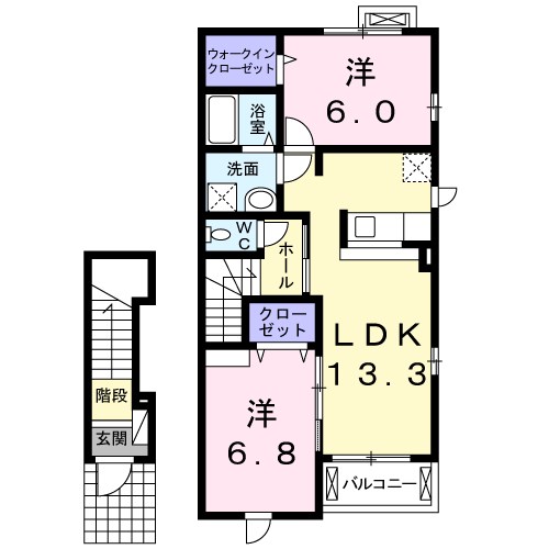 ラグーナＡ 203号室 間取り