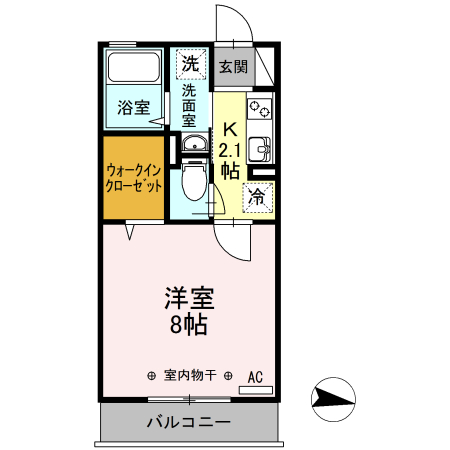 ロイヤルヒルズR 203号室 間取り