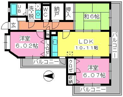 シャルマン室見 間取り