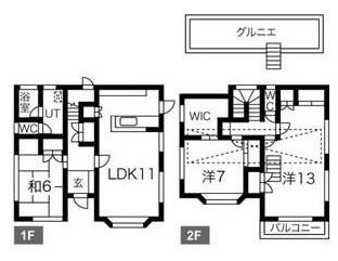 戸室5丁目貸家 間取り
