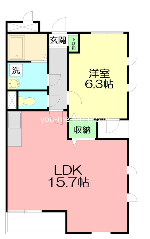 ファヌエル 104号室 間取り