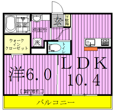 マミール 102号室 間取り