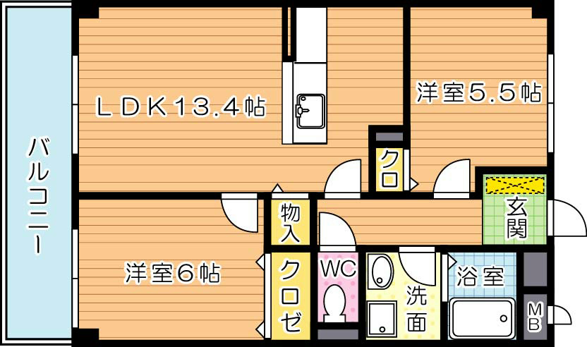 グランドハイツ馬場山緑 間取り