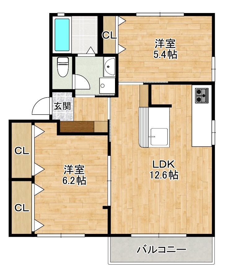 シュロス赤坂Ⅱ　Ｂ棟 間取り図