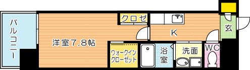ウィングス八幡駅前 1211号室 間取り