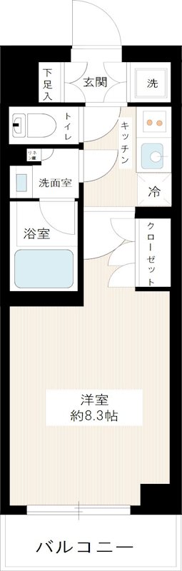 HY's r&ecirc;ve 0503号室 間取り