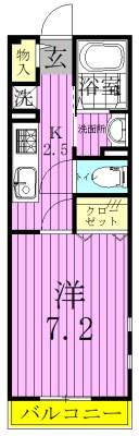 スノーフレーク 201号室 間取り