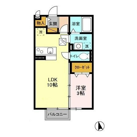 セピアパレス 202号室 間取り