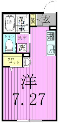 ルミエール北松戸 102号室 間取り
