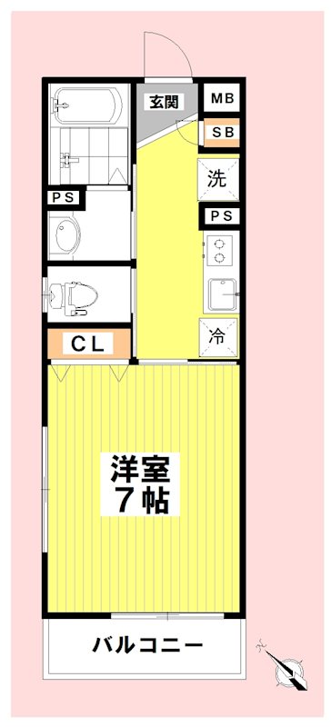 コートレジデンス幡ヶ谷 101号室 間取り