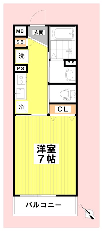 コートレジデンス幡ヶ谷 202号室 間取り