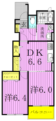 ラ　ポワールⅡ 103号室 間取り