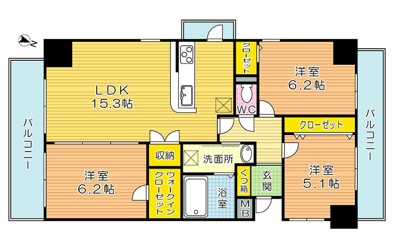 The Square・Grand Residence(ザ・スクエア グランドレジデンス) 906号室 間取り