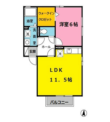 フルフルール Ｂ 間取り図