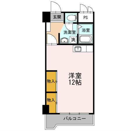 棒屋助信ハイツ 208号室 間取り