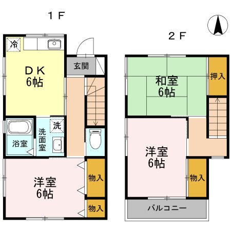 テラスＭ　Ｂ Ｂ-1号室 間取り