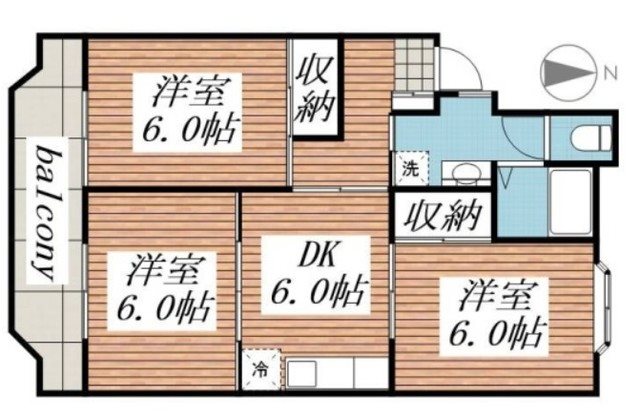 ベルメゾン和合 302号室 間取り