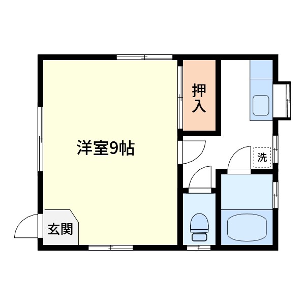 新田ＦＧ棟 F1号室 間取り