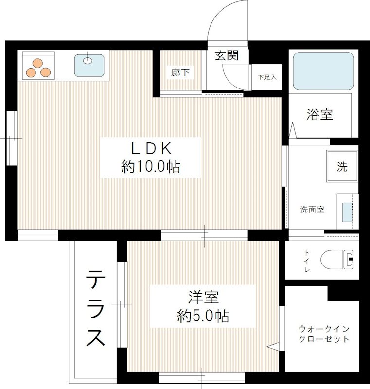 ＲＡＮＡ Ｄ&rsquo;ＯＲＯ 0102号室 間取り