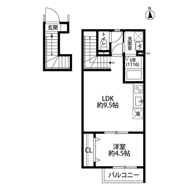 アムール雫 203号室 間取り