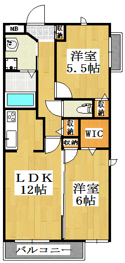 サンブリエ西明石  301号室 間取り