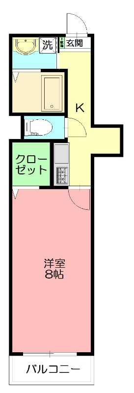ブルー　シエル 102号室 間取り