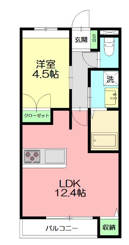 ソワール鎌倉 302号室 間取り