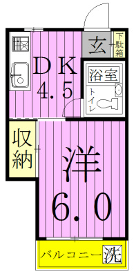 ジュネパレスコスギ 102号室 間取り