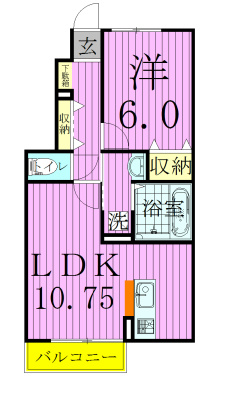 シャルマン・ルミエール 103号室 間取り