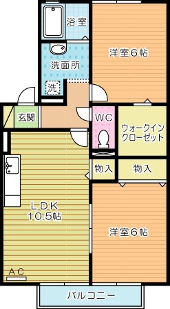 グランドメゾン 201号室 間取り