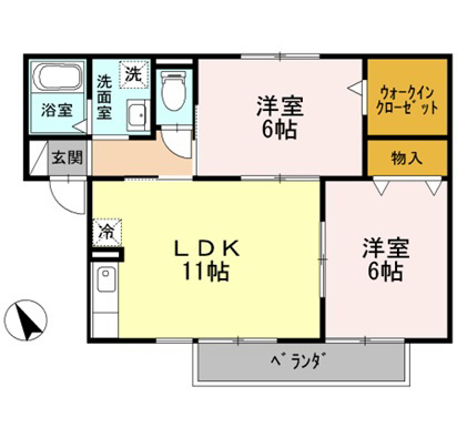シエル高塚 202号室 間取り