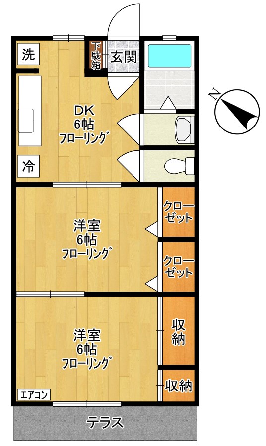 ドリームファーム 102号室 間取り