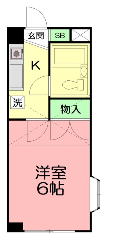 ジョイパレス平塚 305号室 間取り